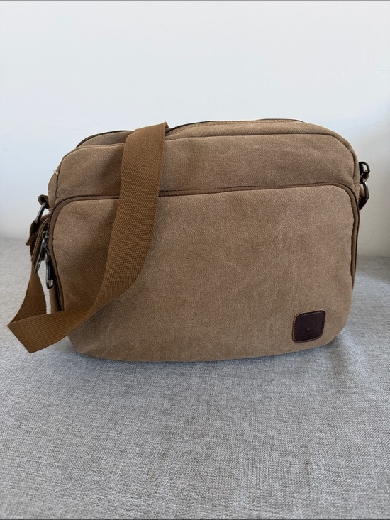 Topfox Other - ✨ Topfox Vintage-Vibe Tan Canvas Crossbody Messenger Bag ✨